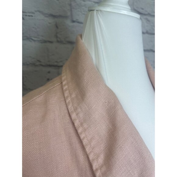 Eileen Fisher Open Blazer Linen Blush Pink Color Size MED - Picture 3 of 8